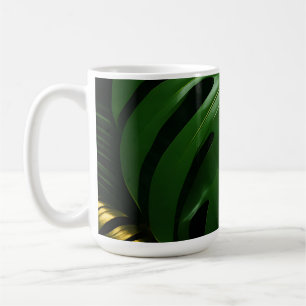 Monstera Leaves Gold Jungle Glamour Coffee Mug