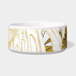Monstera Leaves: Golden White