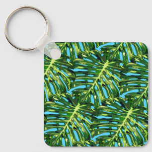 Monstera Leaves Keychain Gift Greenery