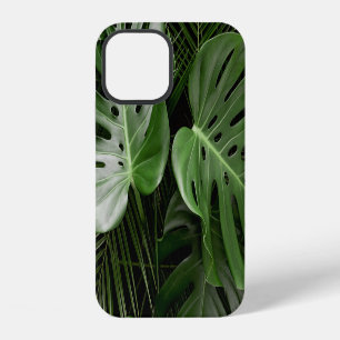 Monstera leaves, luxury tropical layout. iPhone 12 case