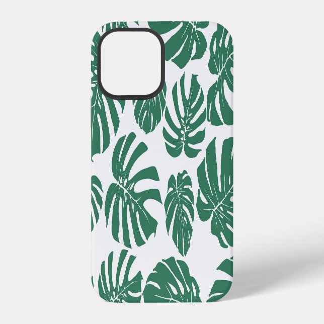 Monstera leaves seamless, decorative pattern. iPhone case (Back)