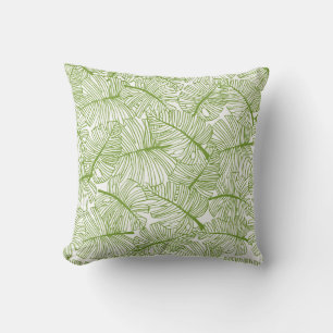 Monstera leaves, seamless floral design. cushion