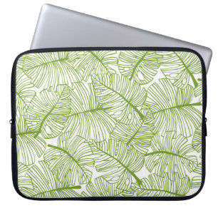 Monstera leaves, seamless floral design. laptop sleeve