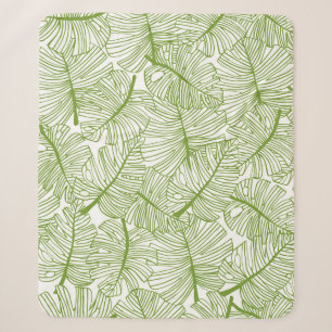 Monstera leaves, seamless floral design. sherpa blanket