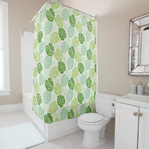 Monstera Leaves Shower Curtain