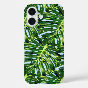Monstera Leaves Summer Vacation iPhone 16 Case