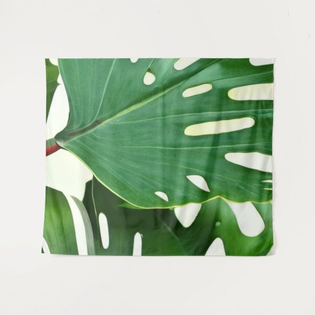 Monstera Leaves  Tapestry (Front (Horizontal))