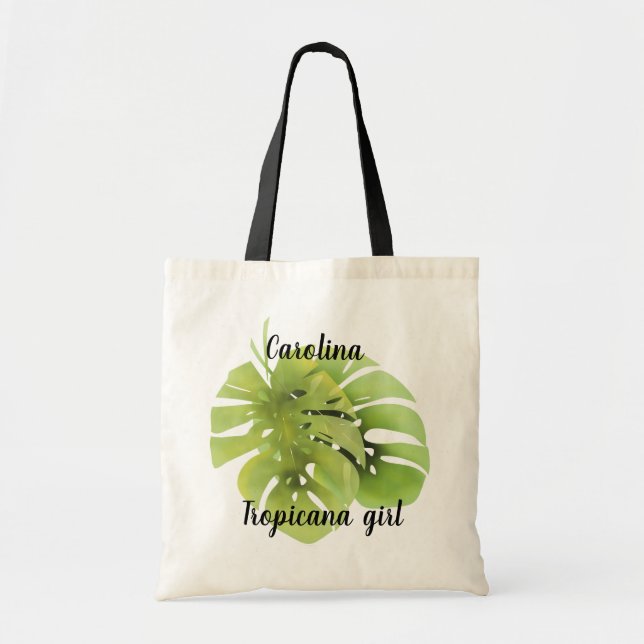 Monstera leaves tote bag (Front)