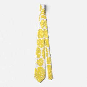 Monstera - Lemon Yellow and White Tie