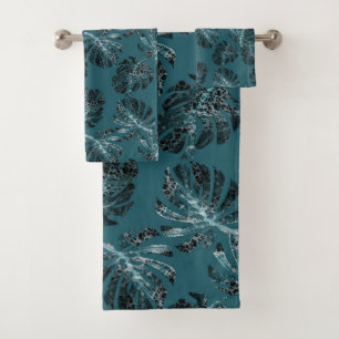 Monstera Leo Animal Print Glam 1 Bath Towel Set