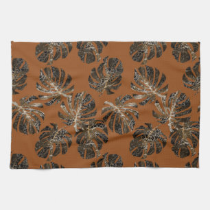 Monstera Leo Animal Print Glam 3 Tea Towel