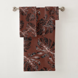 Monstera Leo Animal Print Glam 7 Bath Towel Set