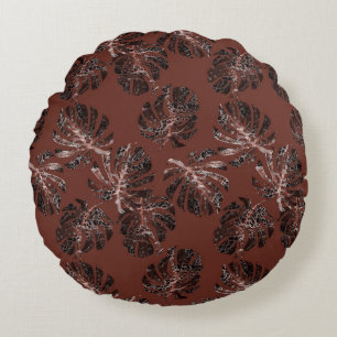 Monstera Leo Animal Print Glam 7 Round Cushion