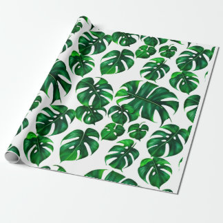 Monstera M Leaves Pattern Wrapping Paper