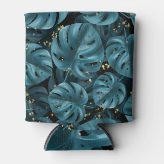 Monstera Palm, Golden Splash Seamless. Can Cooler