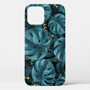 Monstera Palm, Golden Splash Seamless. iPhone 12 Case