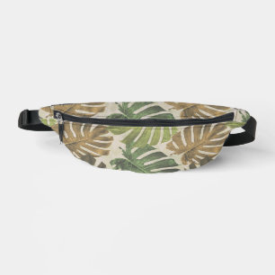 Monstera Palm Leaves Tropical Jungle Pattern Bum Bags