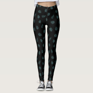 Monstera Palm Leaves Tropical Pattern Leggings