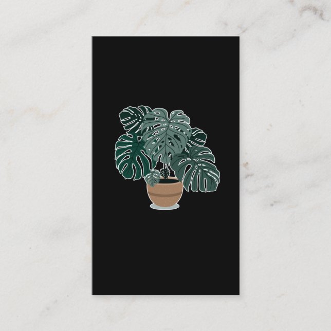 Monstera Plant Beautiful Houseplant Business Card (Front)