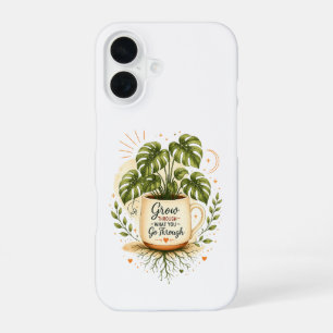 Monstera Plant in Coffee Mug Cosy Botanical iPhone 16 Case