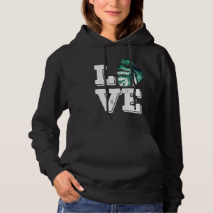 Monstera Plant Love Women's Botanical House Plant Hoodie
