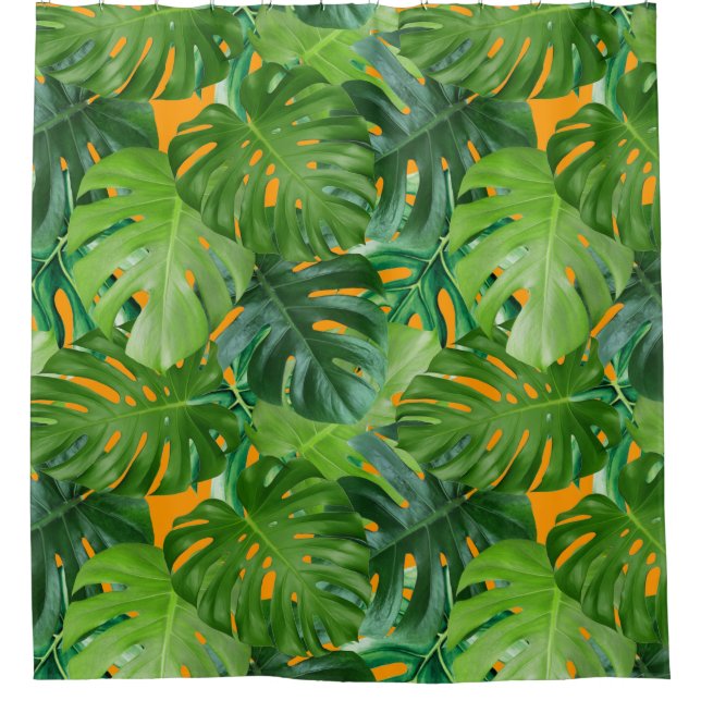 Monstera Shower Curtain (Front)