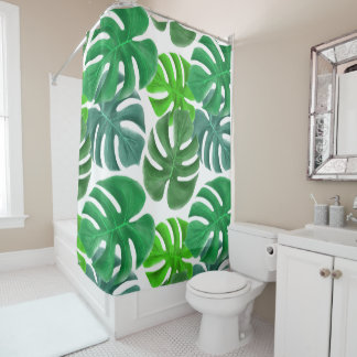 Monstera Shower Curtain