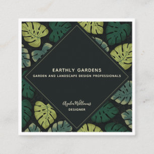 Monstera square business card