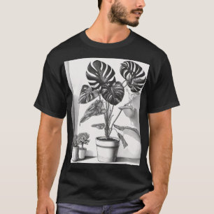Monstera Succulent Indoor Garden Plant Mum Sticker T-Shirt