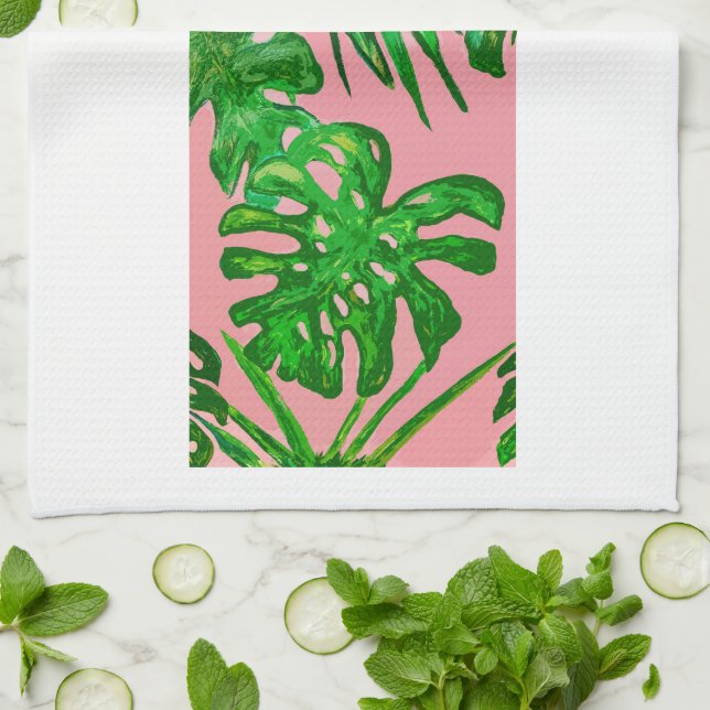 Monstera Tea Towel (Folded)
