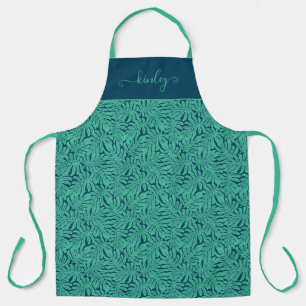 Monstera Tropical Leaf Pattern Apron