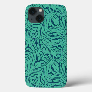 Monstera Tropical Leaf Pattern iPhone 13 Case