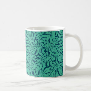 Monstera Tropical Leaf Pattern Coffee Mug