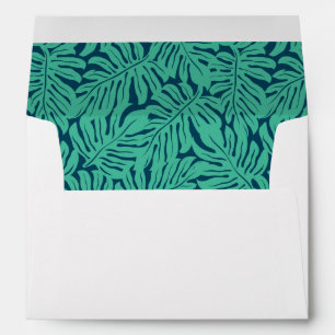 Monstera Tropical Leaf Pattern Envelopes