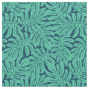 Monstera Tropical Leaf Pattern Fabric