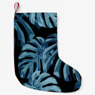 Monstera tropical plant / houseplant design featur small christmas stocking