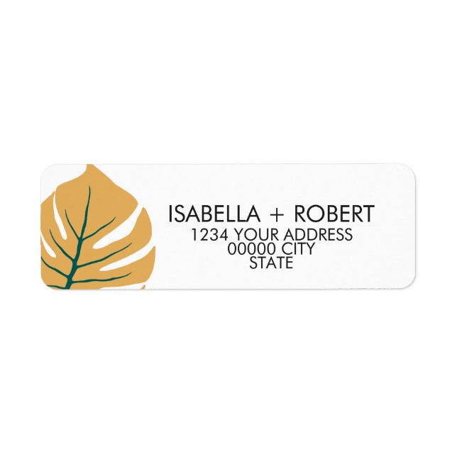 Monstera |  Yellow | Modern tropical Wedding (Front)