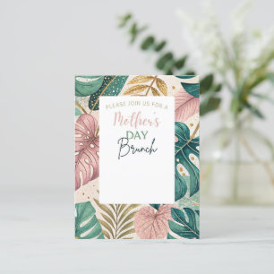 Monsteras Gold Brunch Mother's Day Postcard