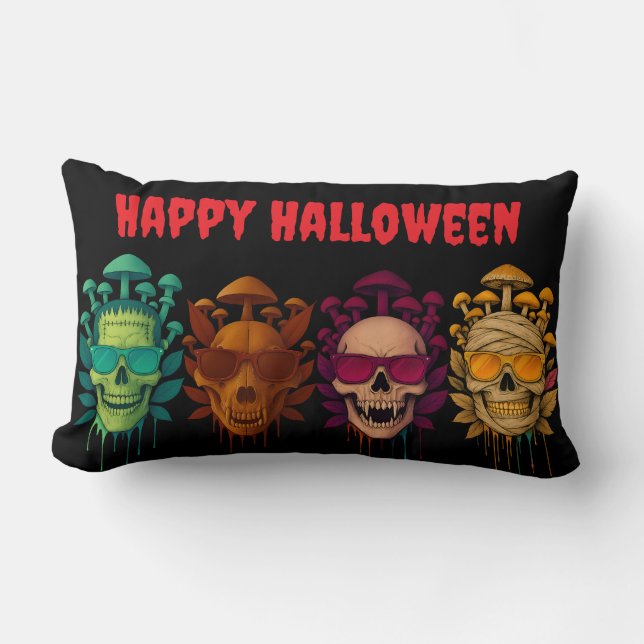 Monstercore-Graveyard Double sided Lumbar Cushion (Front)