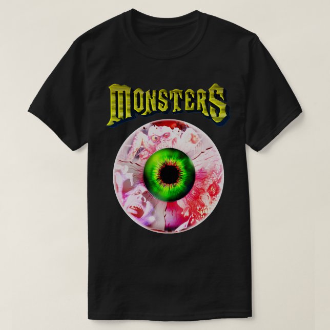 MONSTERS 80s Cult Horror Anthology T-Shirt (Design Front)