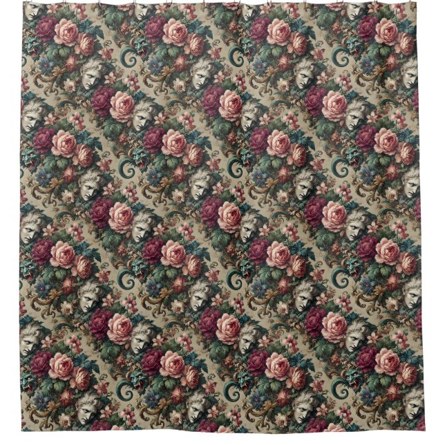 Monsters Amongst Men – Baroque Gothic Shower Curtain (Front)