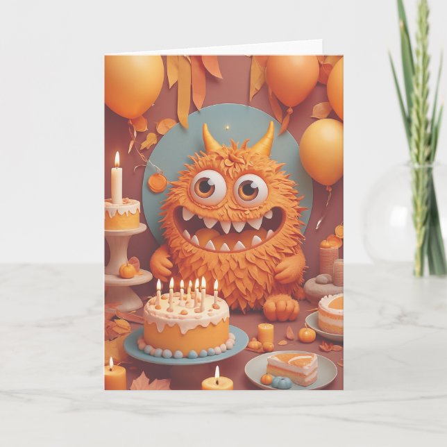 Monster's Birthday Bash Card (Front)