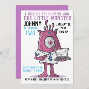Monsters Birthday Party Invitations Monster Fun