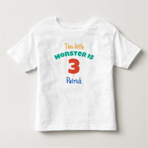 Monsters Birthday This Little Monster Add Age Toddler T-Shirt