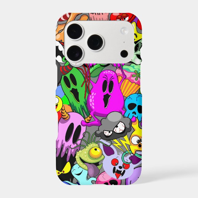 Monsters Cute Characters Halloween Pattern  (Back)