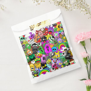 Monsters Cute Characters Halloween Pattern Favour Bags