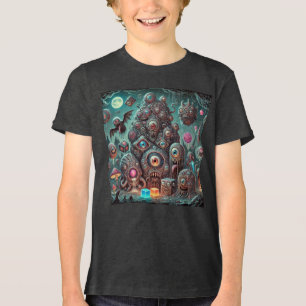 Monsters from the Moon Creepy Eyeball Invasion Tri-Blend Shirt