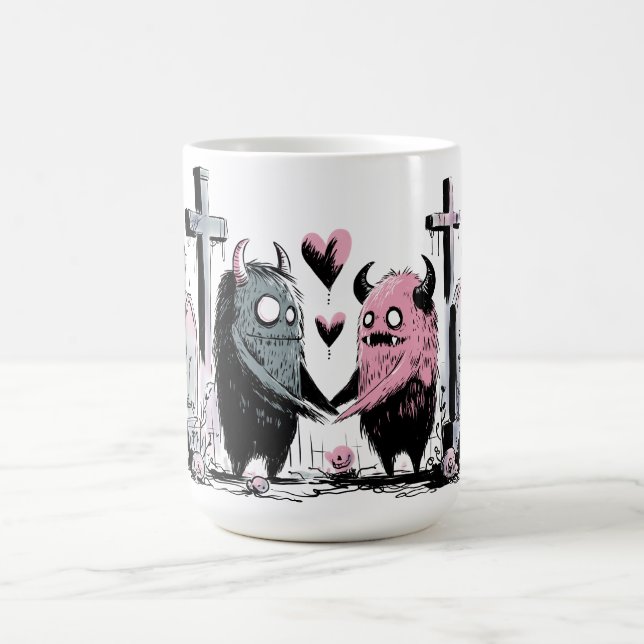 Monsters in Love Coffee Mug (Center)