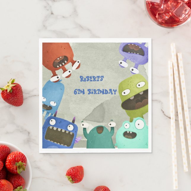 Monsters kids Birthday  Napkin (Insitu)