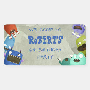 Monsters kids welcome banner